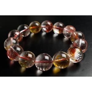 15mm天然オーラクォーツブレスレット ファイナ...の商品画像