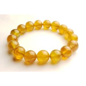 12〜13mmイエローサファイアブレスレット　宝石質グレード++　アフリカ産