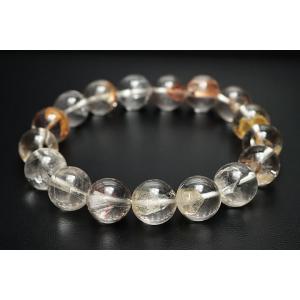 13mm貫入水晶ブレスレットプレミアムグレード(クォーツインクォーツ)ブラジル産