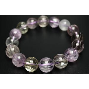 13mm マルチカラークンツァイトブレスレット...の詳細画像1