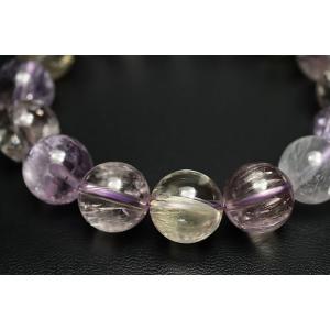 13mm マルチカラークンツァイトブレスレット...の詳細画像2