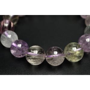 13mm マルチカラークンツァイトブレスレット...の詳細画像3