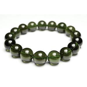 12mmモルダバイトブレスレット　最高級品　鑑別書付き