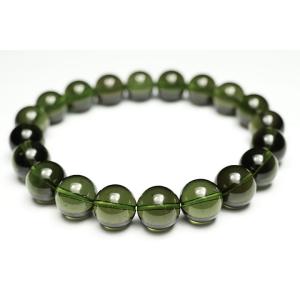 10mmモルダバイトブレスレット 最高級品 鑑...の詳細画像1