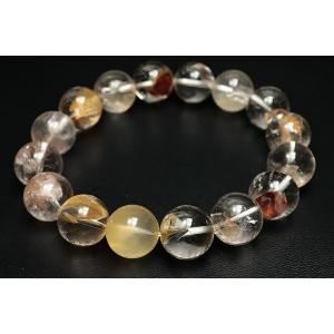14mm貫入水晶ブレスレットプレミアムグレード...の詳細画像1