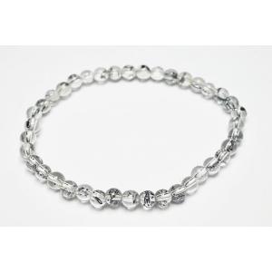 5mmスティブナイトインクォーツ(輝安鉱入り水晶)ブレスレット ファイナルグレード++ ルーマニア産