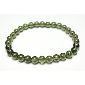 6.2〜6.4mmモルダバイトブレスレット　最高級品　鑑別書付き