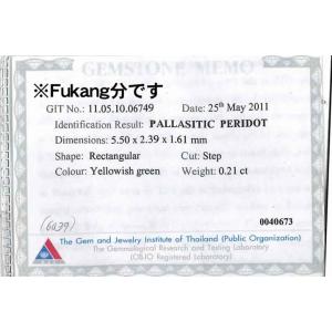 パラスティック・ペリドット パラサイト隕石由来...の詳細画像4