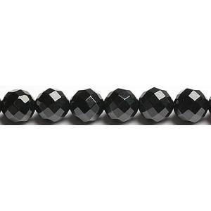 8mmブラックスピネル64面カット粒売りビーズの商品画像