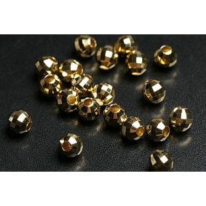 K18パーツ ミラーボールビーズ シリコン入り スライドボール 3.0mm 18