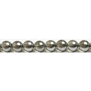 6mmシルバーアクア粒売りビーズ