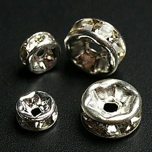 4mmロンデルビーズ　シルバー粒売りビーズ