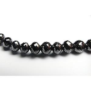 超レア品！4.5mmブラックダイヤモンドラウンドカット(ミラーボールカット)粒売りビーズ　0.8mmのシリコンゴムが通ります！