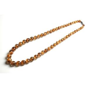 最高級品30Aキャッツアイレッドルチルネックレスの詳細画像4