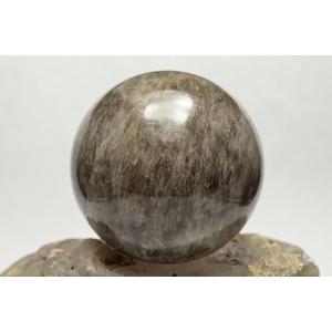 山梨県黒平産 72mm 草入煙水晶 丸玉 販売...の詳細画像1