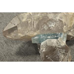 特大サイズ アクアマリン・スモーキー水晶 アフ...の詳細画像2