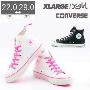 コンバース CONVERSE メンズ レディース スニーカー オールスター （Ｒ）XLARGE X-girl HI ハイカット エクストララージ エックスガール ブラック 黒 白｜gallerymc