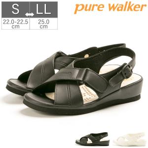 ナース サンダル シューズ ピュアウォーカー pure walker 滑りにくい! ゆったり設計 幅広 足裏フィット ナースサンダル オフィスサンダル CONFORT コンフォート