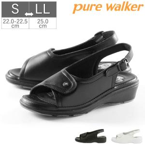 ナース サンダル シューズ ピュアウォーカー 黒 白 pure walker ベーシック PW8501 SS〜3L DM-PW8501 オフィス 看護 福祉 介護