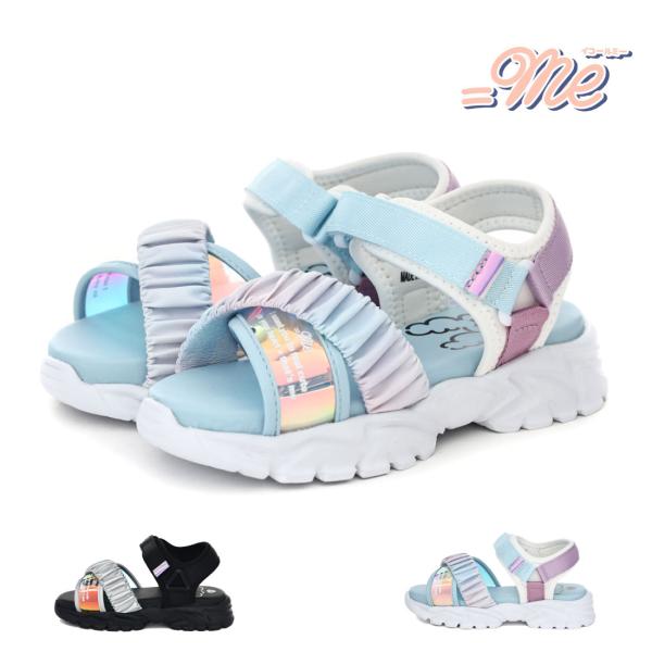 イコールミー =Me ジュニア キッズ サンダル ME-3759 女の子 子供靴 スポーツサンダル ...