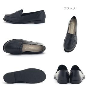 レディース パンプス コインローファー ローヒ...の詳細画像5