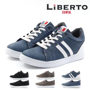 LIBERTO EDWIN リベルトエドウィン メンズ スニーカー スリッポン シンプル カジュアル カジュアルシューズ KH-83091 KH-83092 軽量 幅広 屈曲性 デニム