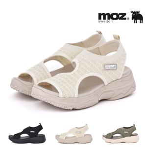 モズ moz レディース サンダル スウェーデン ローゴン ワッフルニットサンダル ニットスニーカーサンダル スポーツサンダル スポサン 軽い 軽量 厚底 4010