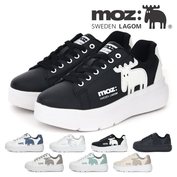 モズ moz レディース スニーカー カジュアルスニーカー スウェーデン ローゴン 軽い 軽量 厚底...