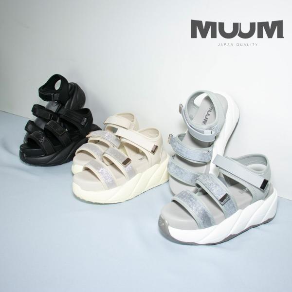 ムーム MUUM レディース サンダル トリプルストラップスポーツサンダル WX2510 厚底 スポ...