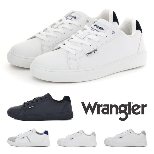 Wrangler ラングラー メンズ レディース スニーカー タウンスニーカー 通勤 通学 ホワイト...