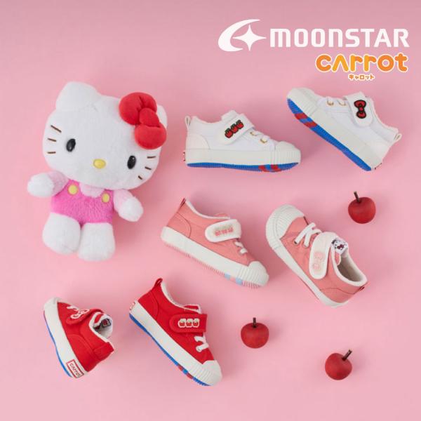 ムーンスター moonstar ベビー キッズ 女の子 スニーカー キャロット サンリオ ハローキテ...