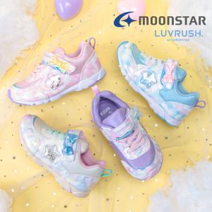 ムーンスター moonstar キッズ スニーカー ラブラッシュ LV 1274 モヤキッズ ジュニア 女の子 子供靴 運動靴 軽量 軽い リボン シャカシャカ 星 かわいい マジ