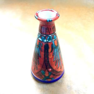 イタリア製 輸入雑貨 花瓶 フラワーベース 陶器 マヨルカ焼き デルータ