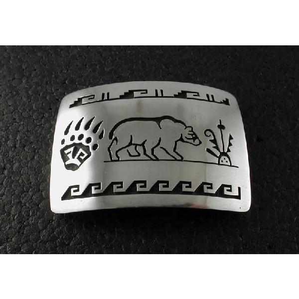 シルバーアクセサリー バックル インディアンジュエリー ホピ Terrance Lomayestew...