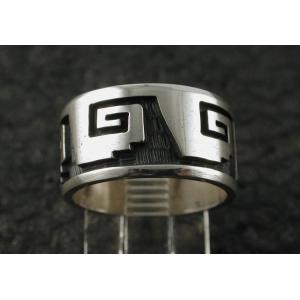 シルバーアクセサリー インディアンジュエリー ホピ リング Art Honani