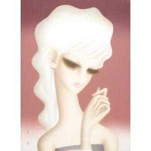 東郷青児 「婦人像」 油彩画 4号 ◆鑑定書付...の詳細画像1