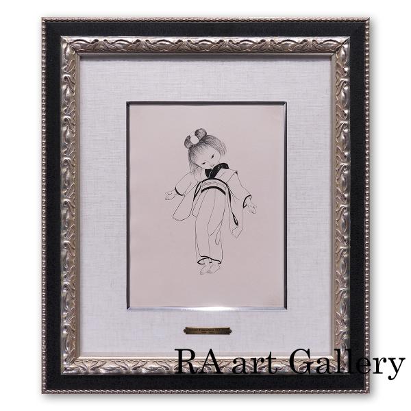 藤田嗣治 女童:海龍より 人物画 女性像 少女 女の子 恩何個 限定175部 解説付 アート インテ...