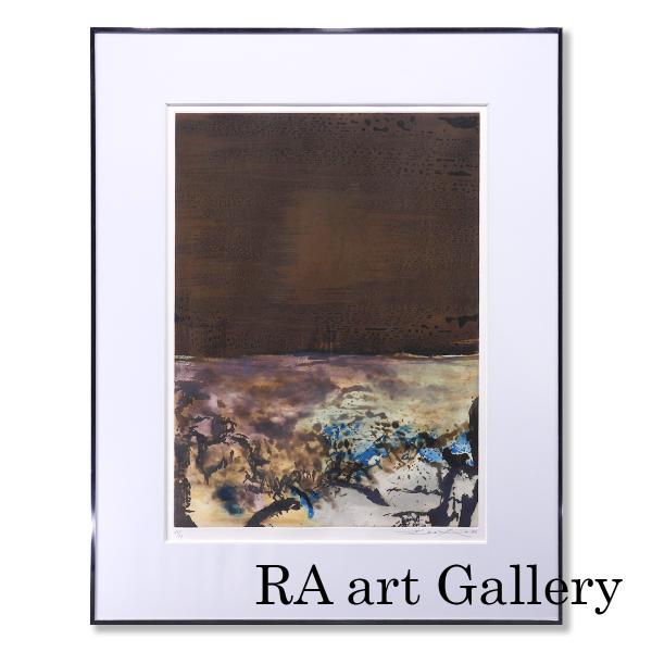 ザオ・ウーキー 趙無極 sans titre, 1986 風景画 抽象画 作家直筆サイン 現代中国絵...