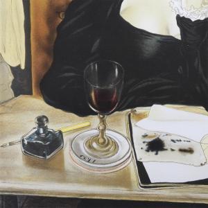 藤田嗣治 カフェにて 人物画 保証書付 解説あ...の詳細画像4