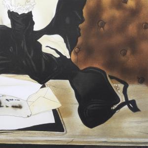 藤田嗣治 カフェにて 人物画 保証書付 解説あ...の詳細画像5