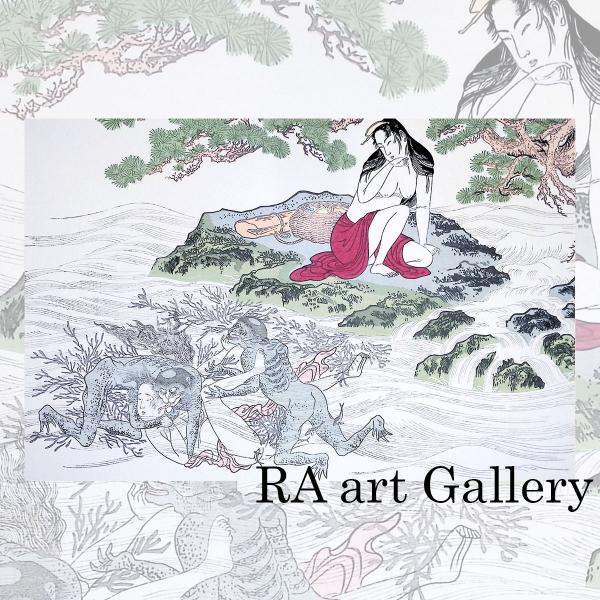 喜多川歌麿 海女とかっぱ 人物画 浮世絵 美人画 妖怪 春画 河童 解説 アート 日本画 江戸伝承大...