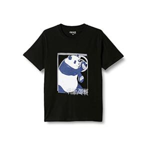 Tシャツ 大人用 高校生 大学生 半袖 パンダ ブラック M