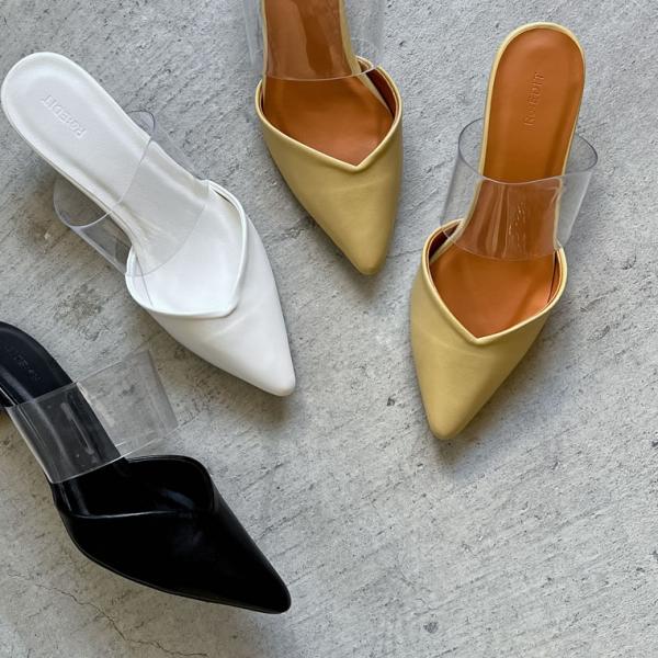 サンダル レディース ミュール パンプス シューズ 靴 くつ ヒールサンダル クリアパンプス クッシ...