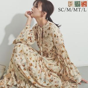 花柄ワンピース レディース ロングワンピース 低身長向け 小さいサイズ 高身長向け Reedit リエディ 通販 Yahoo ショッピング