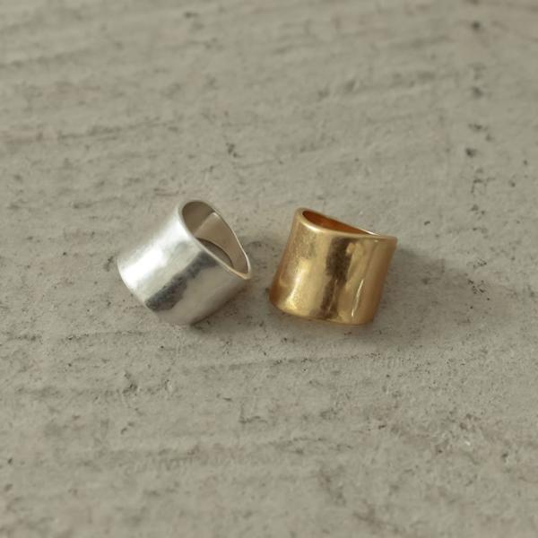 リング レディース 指輪 ワイドリング ボリュームリング フラットリング 返品交換不可