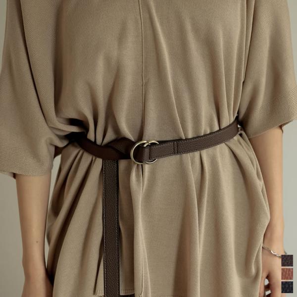 ベルト レディース ロングベルト ファッション雑貨 ウエストマーク エコレザー 2021秋冬 A/W...