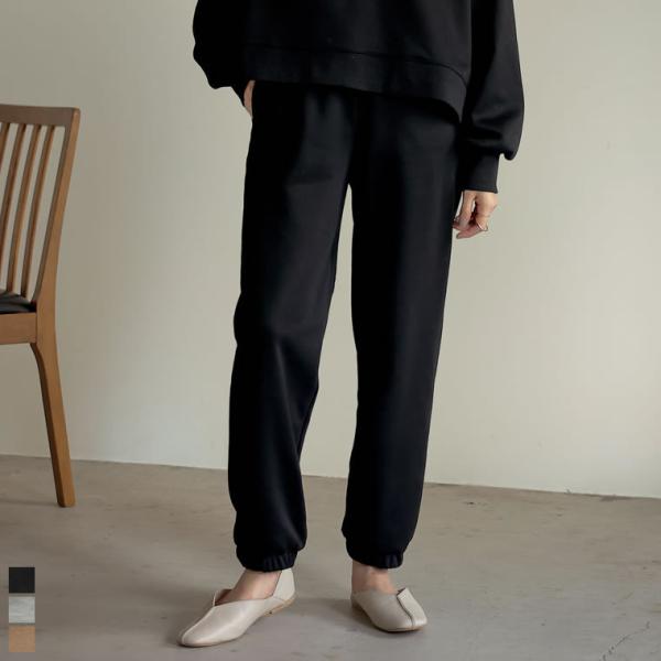 スウェットパンツ レディース イージーパンツ 裏毛 ワンマイルウェア 低身長向け 2021秋冬 20...