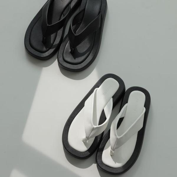 トングサンダル レディース ビーチサンダル 厚底サンダル モノトーン シューズ 靴 春夏