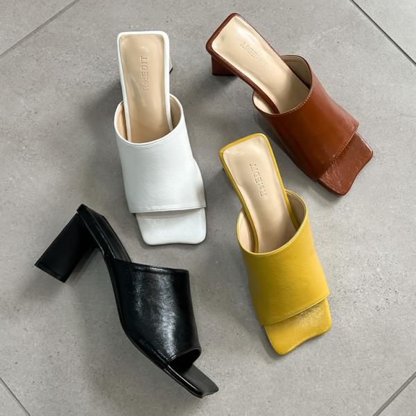 サンダル レディース ミュール 靴 シューズ ウェーブトゥ トライアングルヒール 7cmヒール 大き...