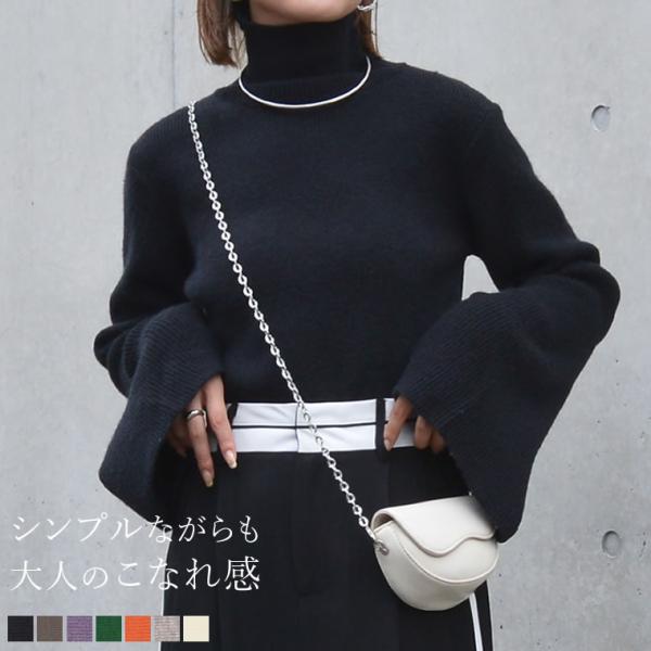 ニットトップス レディース ニットプルオーバー トップス プルオーバー セーター タートルネック ハ...